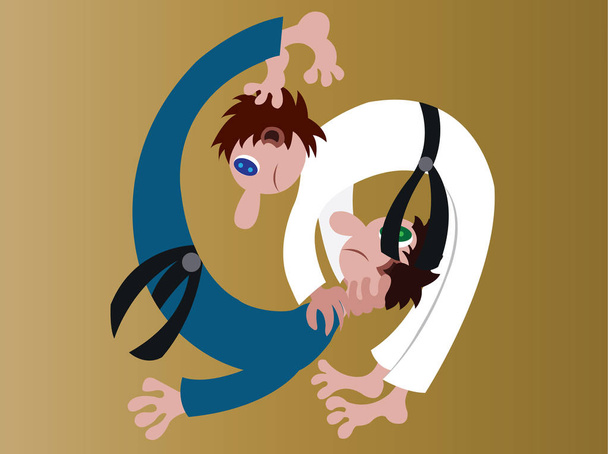 zawodników Judo - Wektor, obraz