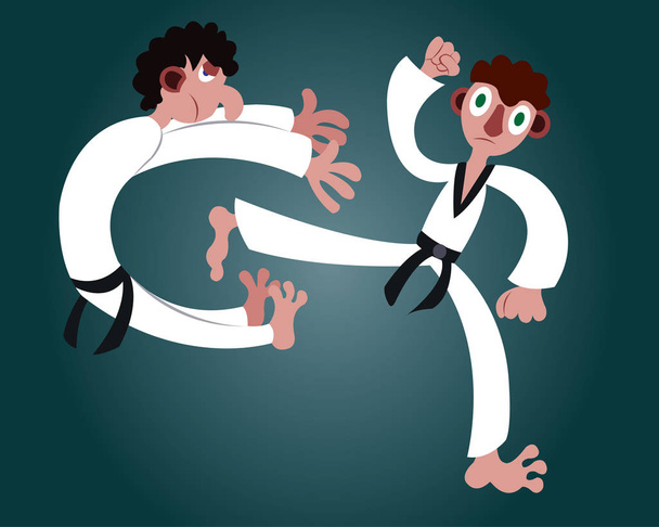 Movimientos de Karate 4
 - Vector, imagen