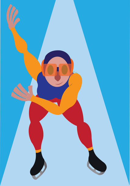 Ковзанярський спорт ентузіаст
 - Вектор, зображення
