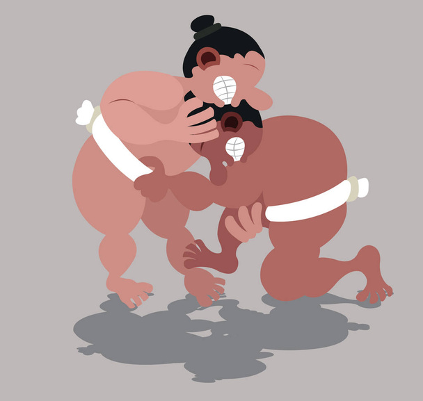 Соревнование по борьбе сумо
 - Вектор,изображение