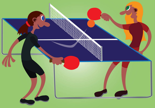 A Table Tennis game - Vector, Image