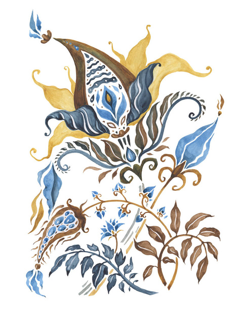 Acuarela dibujada a mano flor abstracta
 - Foto, Imagen