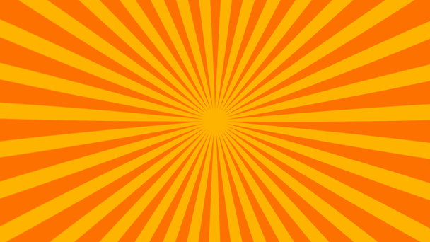 Retro gestreifter Sunburst-Hintergrund mit Grunge-Effekt, computergenerierter Hintergrund, 3D-Renderer - Filmmaterial, Video