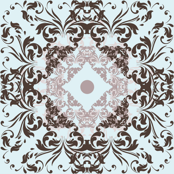 Vector filigree pattern with swirl ornament - Vektör, Görsel
