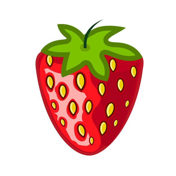 Icono de fresa roja vector. Signo vegetariano plano simple moderno. Comida natural. Ilustración del logotipo. eps 10
 - Vector, imagen