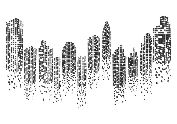 Kaupungin horisontaalinen vektorikuva - Vektori, kuva