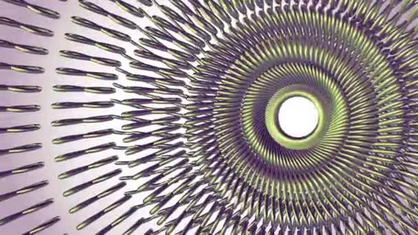Fluido movimiento giratorio verde metal cadena ojo círculos animación bucle sin costuras 3d movimiento gráficos fondo nueva calidad industrial techno construcción futurista fresco agradable alegre video metraje
 - Metraje, vídeo