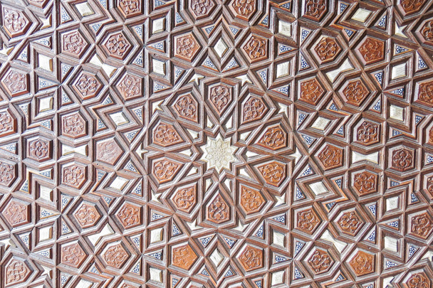 Deur detail van Suleymaniye Mosque, Istanbul, Turkije - Foto, afbeelding