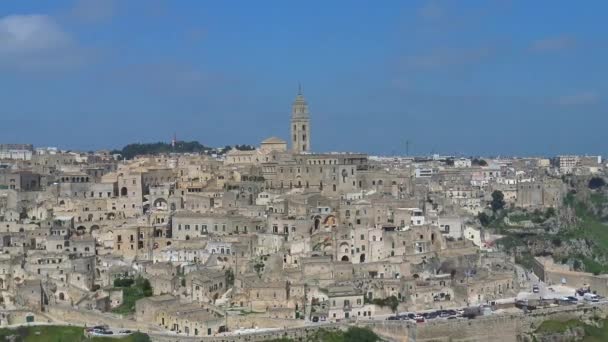 Italia, Matera, piedras de Matera, sitio UNESCO, panorama de la ciudad
 - Metraje, vídeo