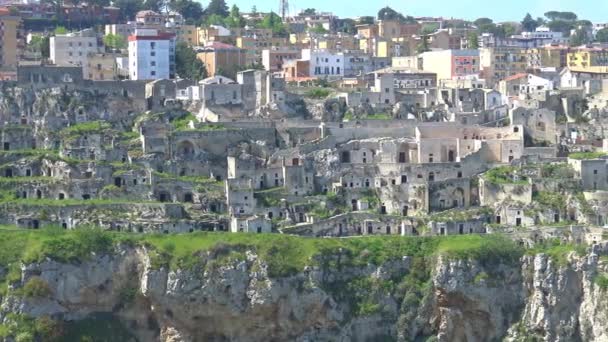 Italia, Matera, piedras de Matera, sitio UNESCO, panorama de la ciudad
 - Metraje, vídeo
