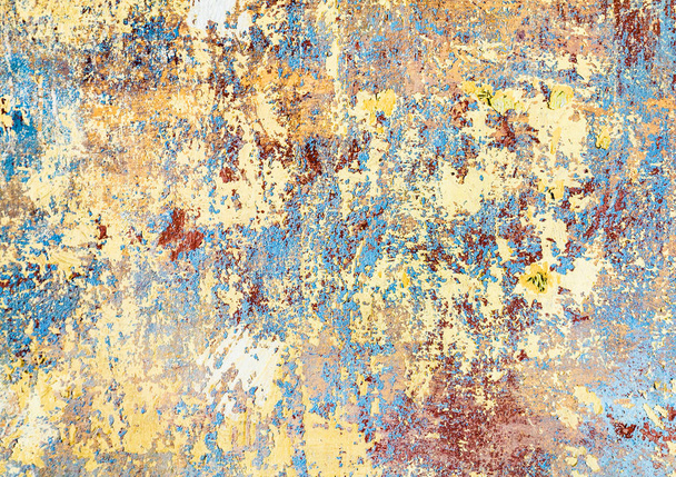 stará grunge zeď starého domu s pozůstatky barvy  - Fotografie, Obrázek