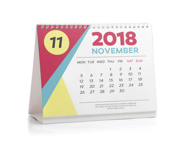Office Calendar 2018 November - Photo, Image