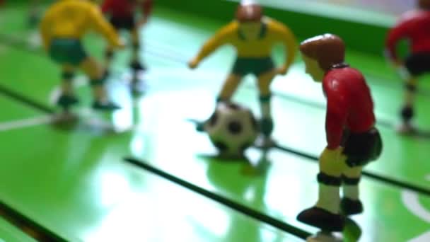 Asztali foci, gyermek társasjáték, lassú mozgás - Felvétel, videó