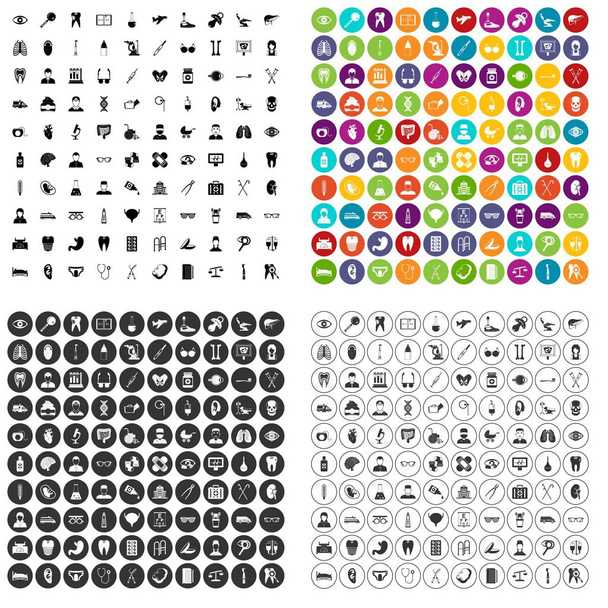 100 icone di controllo medico impostare variante vettoriale
 - Vettoriali, immagini