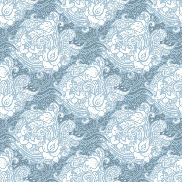 Vintage Seamless pattern with abstract flowers - Vector, imagen