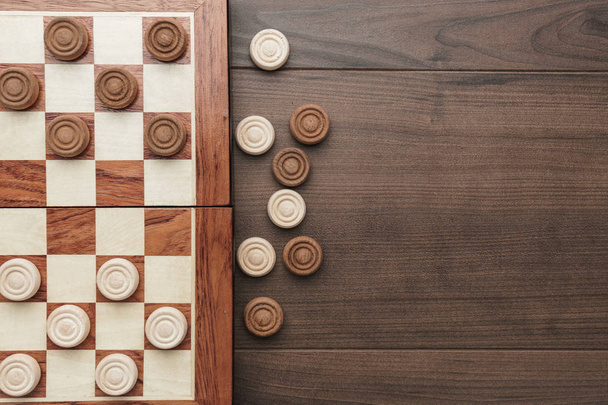 wooden draughts game - Photo, image