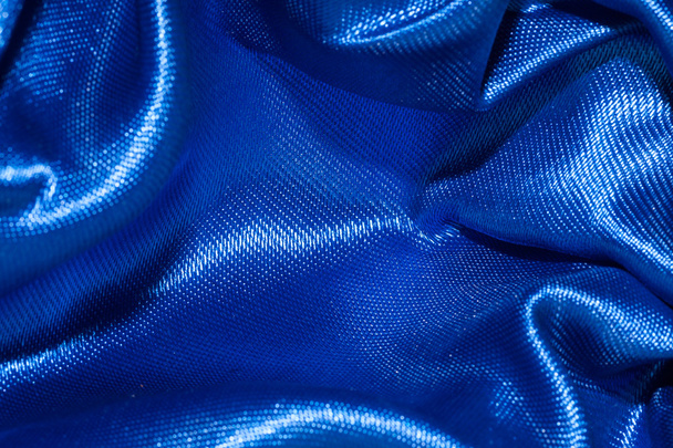 Синий атласный текстильный фон
 - Фото, изображение