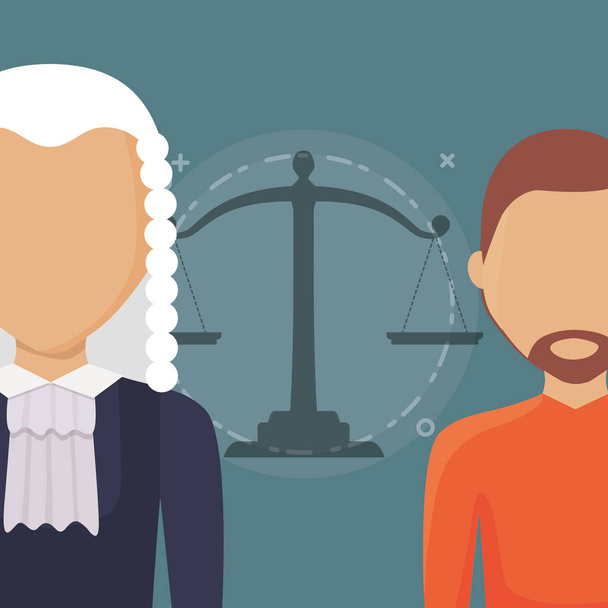 法と正義のデザイン - ベクター画像