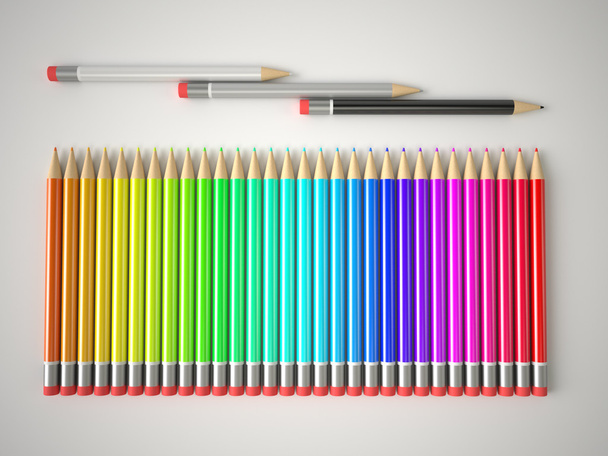 kolorowe ołówki - Zdjęcie, obraz
