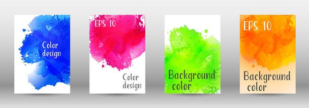 Design cover with a picture of watercolor spray. - Vector, Image