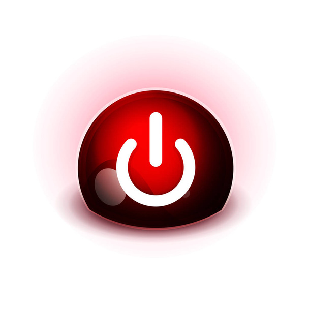 Power gomb ikon, kezdőszimbóluma - Vektor, kép