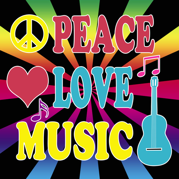 vrede, liefde, muziek - Foto, afbeelding