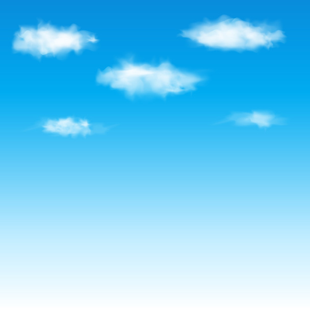 Blue sky with clouds. Vector illustration. - Vector, Image
