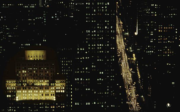 detail z ulic New Yorku v noci - Fotografie, Obrázek