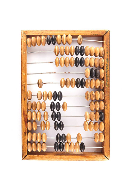 Old retro abacus isolated - 写真・画像