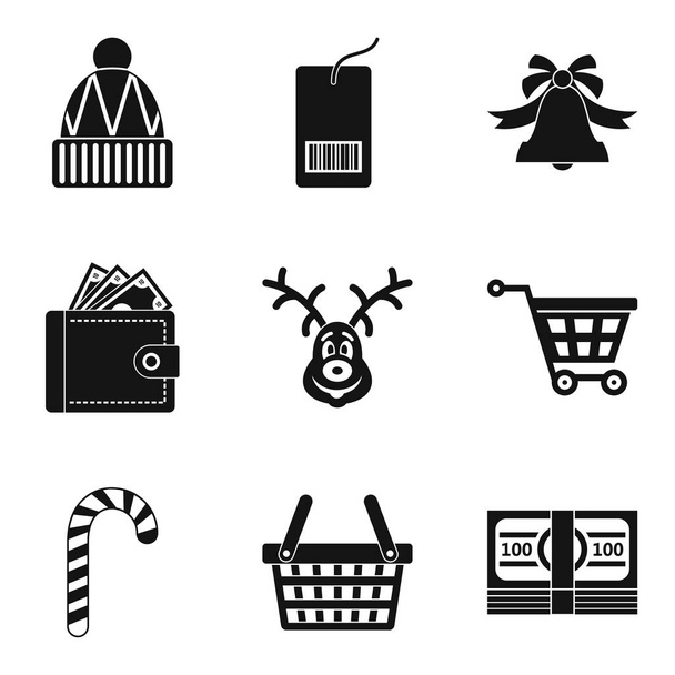 Were cold icons set, simple style - Vector, Image