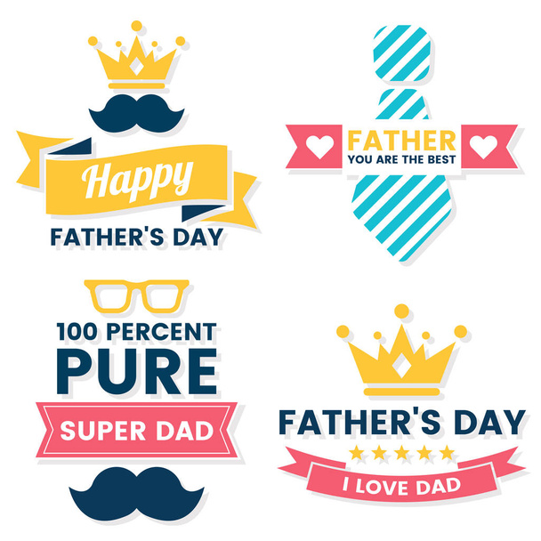 ημέρα του πατέρα γενέθλια διάνυσμα λογότυπο για banner, αφίσα, το flyer - Διάνυσμα, εικόνα