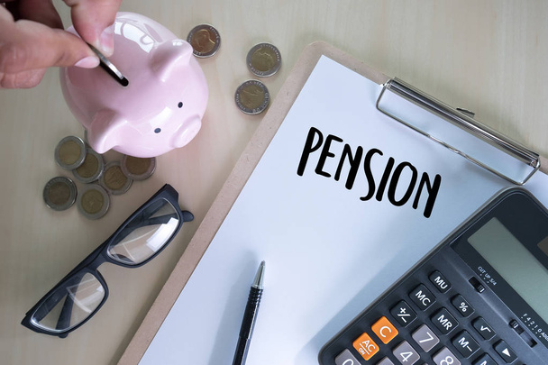 Positive  pension Happiness money saving for Retirement financia - Photo, Image