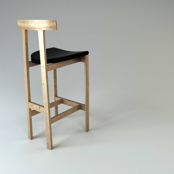 Chaise de bar Torii / bonne pour les présentations intérieures et de meubles
 - Photo, image