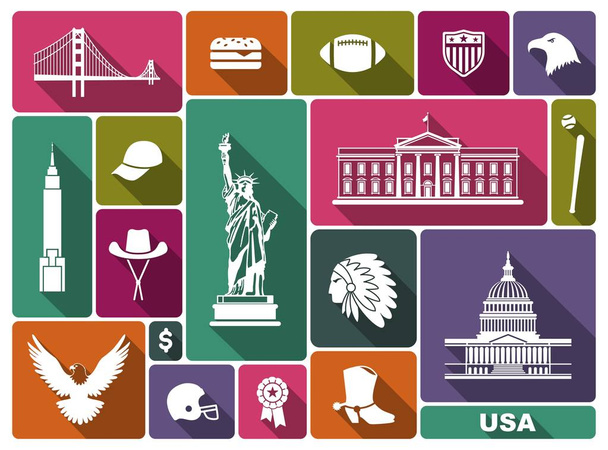 Symbole USA - Wektor, obraz