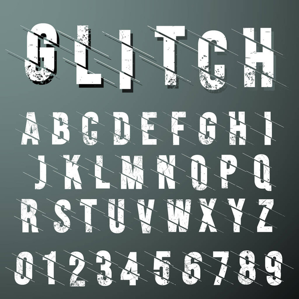 Шаблон алфавіту шрифту глюка
 - Вектор, зображення