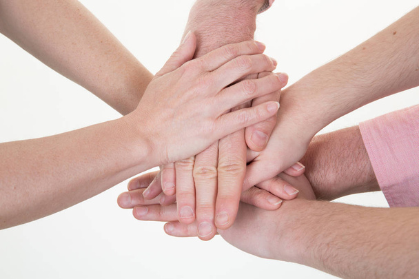 Ryhmä Monipuoliset kädet yhdessä Liittyminen Concept Association kokous
 - Valokuva, kuva