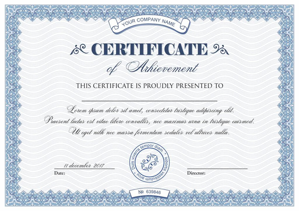 Plantilla de certificado o diploma
 - Vector, imagen