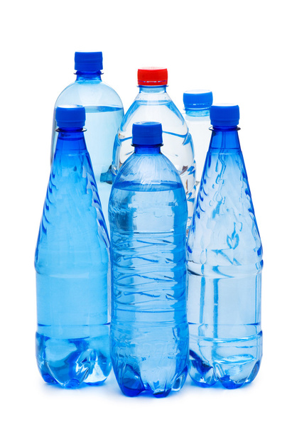 Bottles of water isolated on the white - Φωτογραφία, εικόνα