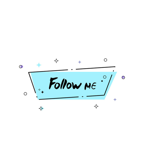 Follow me. Vector illustration.  - Vector, Imagen