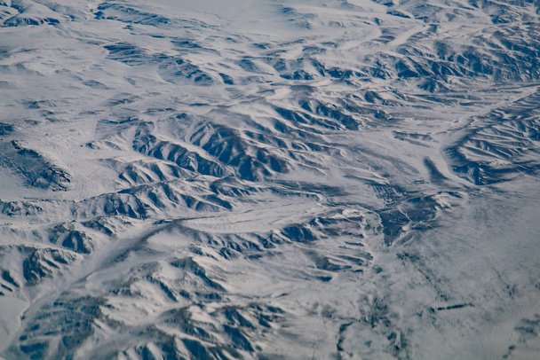 Top view winter season with mountain natural landscape background - Fotó, kép