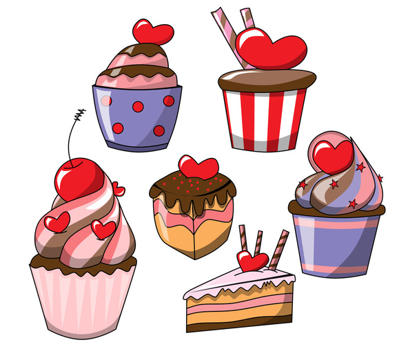 愛のケーキ - ベクター画像