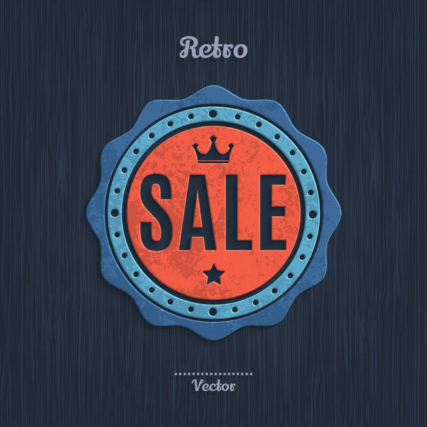 Retro vintage SALE badge, stamp, sticker, seal, tag, label. Product promotion. Vector. - Vector, Image