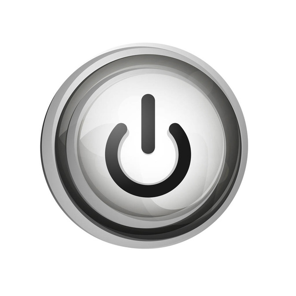 Power button icon, start symbol - Διάνυσμα, εικόνα
