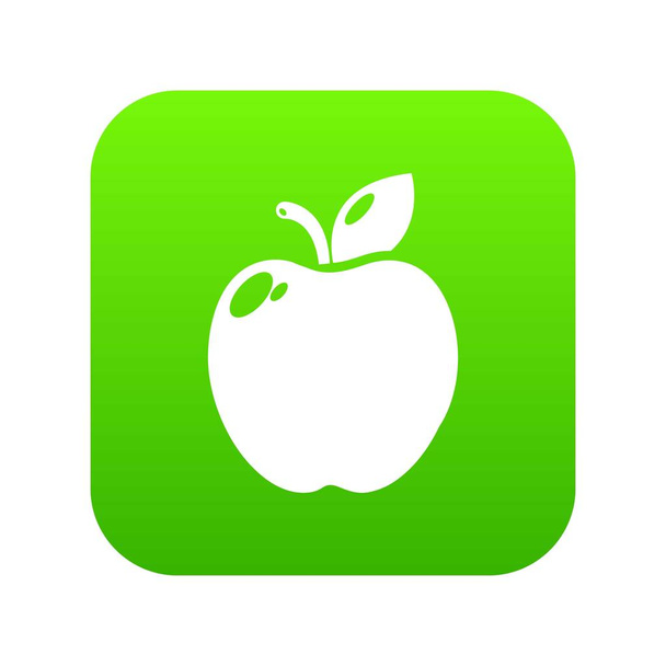 Apple icon green vector - Vektor, Bild