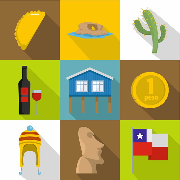 Mexico icons set, cartoon style - Vector, Imagen