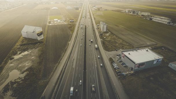 Luftaufnahme der Autobahn - Foto, Bild