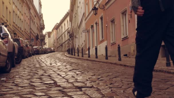 Varşova Polonya seyahat adam - Video, Çekim