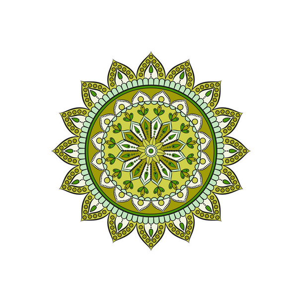 Μάνταλα λουλούδι. Ασιατικό σχέδιο, εικονογράφηση φορέα. Ισλάμ, Ar - Διάνυσμα, εικόνα