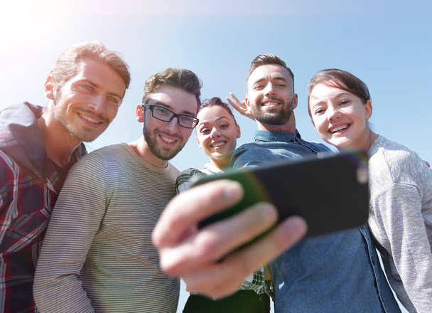 group of students taking a selfie - Фото, изображение