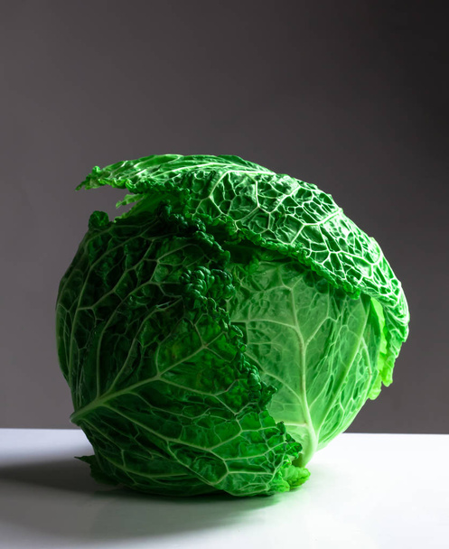 Fresh Savoy Cabbage - Zdjęcie, obraz